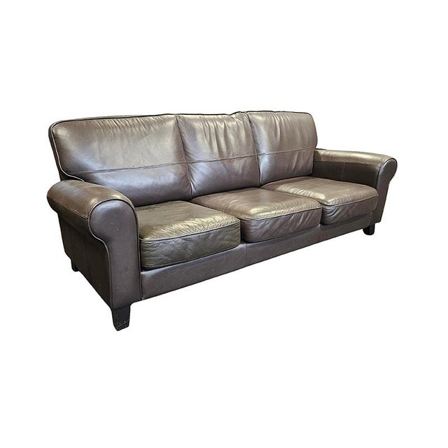 Leather Living Room Set, 1990s, Set of 2 For Sale - Image 6 of 10