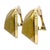 Contemporary Kenneth Jay Lane 22k Gold Plated Faceted Enamel Nugget Clip Earrings Bold Design, A Pair For Sale - Image 3 of 5