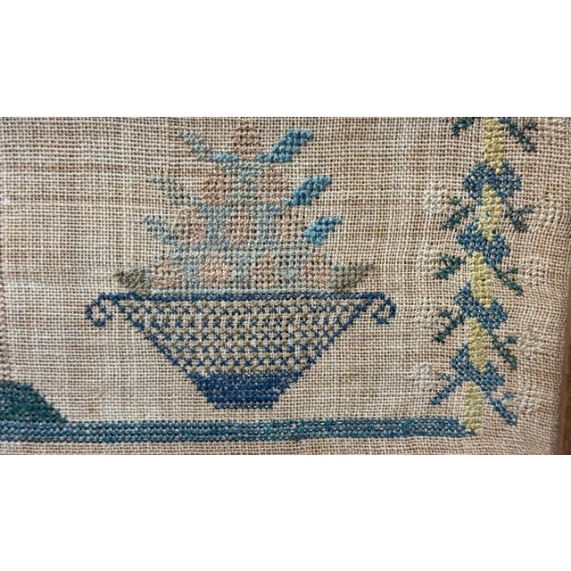 Mustard Vibrant Early 19th Century Schoolgirl Sampler For Sale - Image 8 of 18