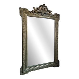 Large Napoleon III French Mirror with Composition Frame, 1890s For Sale
