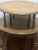 Vintage 1950s Hand Made Solid Maple Wood Round 2 Tier End Table For Sale - Image 4 of 8