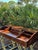 Metal Vintage Drexel Oxford Square Campaign Roll Top Desk by John Van Koert With Gilt X-Base For Sale - Image 7 of 8