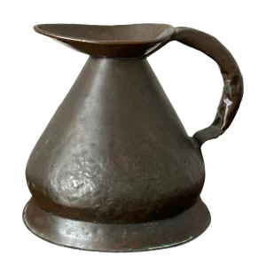 19th Century English Haystack Copper Jug With Hallmarks