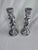 Mid 20th Century Vintage English Traditional Barley Twist Small Silver Tone Candlesticks, a Pair For Sale - Image 5 of 11
