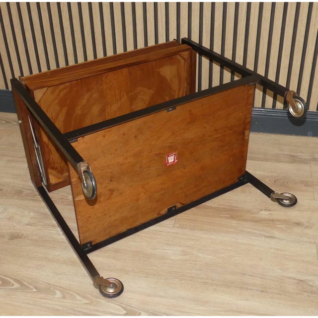 Convertible Bar Cart in Teak and Resopal by Hans Gugelot for Wiener Werkstätte, 1960s For Sale - Image 13 of 15