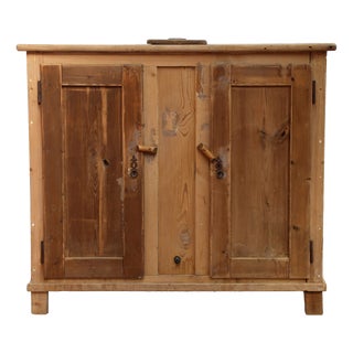 Antique Fir Icebox, 1920s For Sale