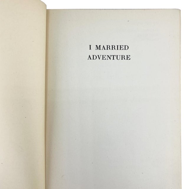 I Married Adventure by Osa Johnson, 1942 Zebra Cloth Safari Memoir For Sale In Oklahoma City - Image 6 of 10