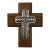 1990s Mexican Pewter on Wood Cross Wall Plaque For Sale