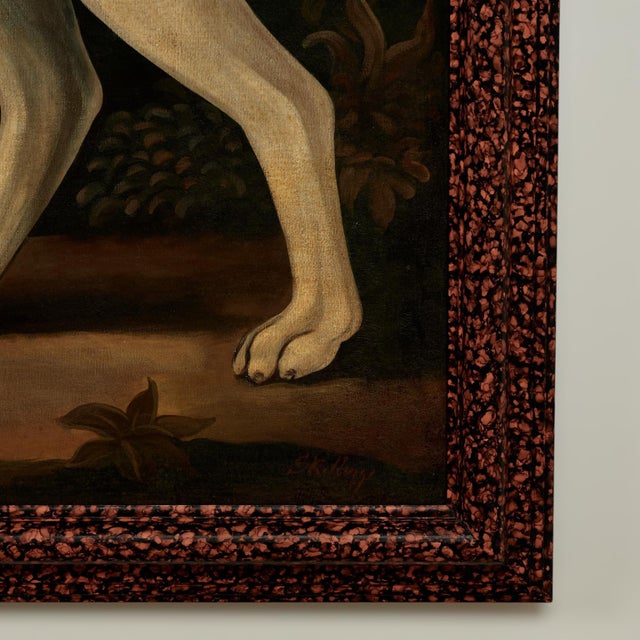 Vintage Victorian Style Painting of a Monkey and Dog by Skilling For Sale - Image 10 of 12