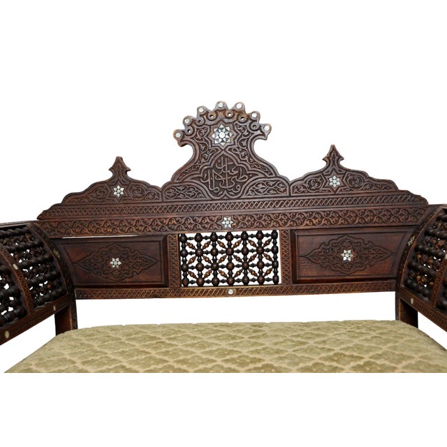 Vintage Moorish Bench Chair, 1920s For Sale - Image 17 of 18