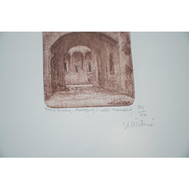 Brown Courtyard, 1970-1980, Artwork, Framed For Sale - Image 8 of 9