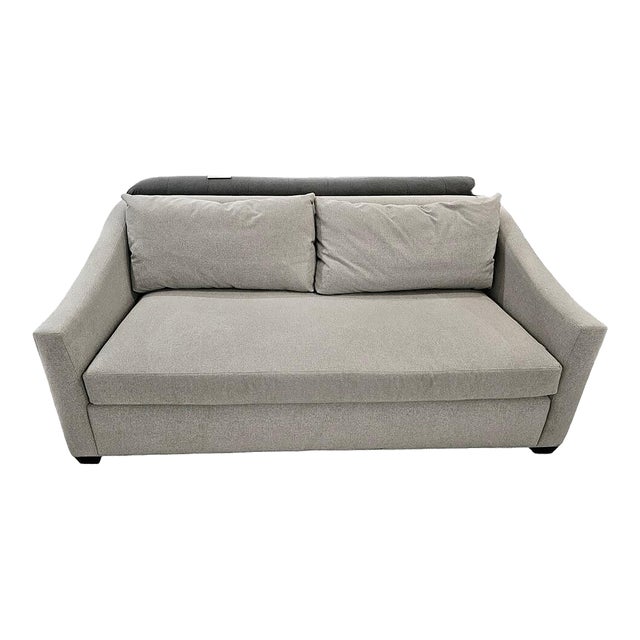 The Sullivan Sofa in Grey Merino Fabric For Sale