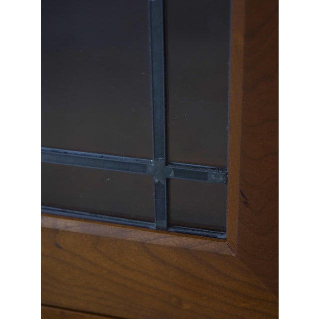Brown Stickley 21st Century Collection Cherry Curio Cabinet For Sale - Image 8 of 17