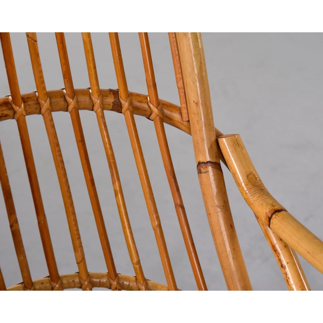 Vintage Italian Tito Agnoli Rattan Chairs - Pair For Sale - Image 9 of 13