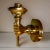 1950's French Regency Bronze Hand Fist Torch Wall Sconce With Flame Shade For Sale - Image 12 of 14