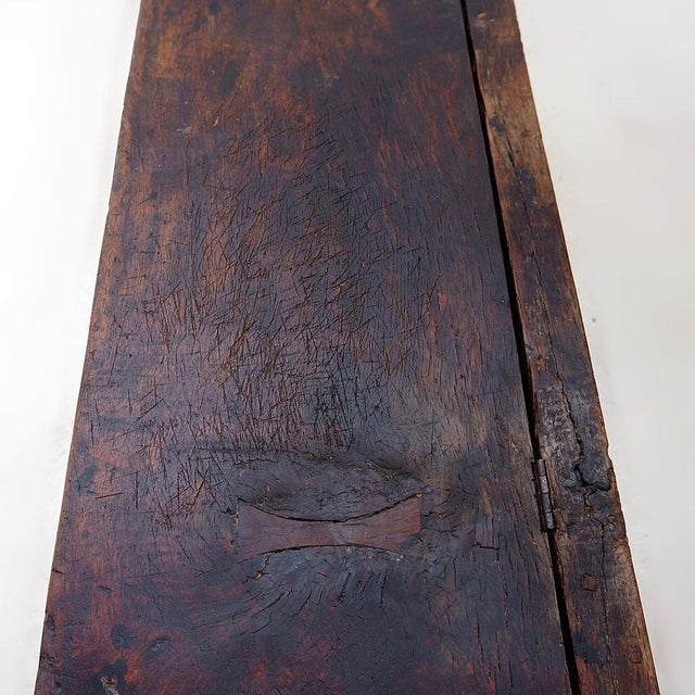 Spanish Carved Oak Bench Coffer, 1700s For Sale - Image 15 of 16