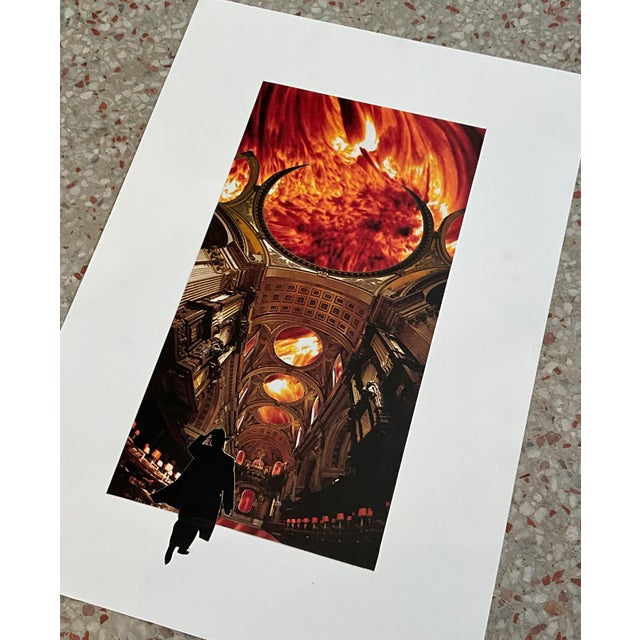 Late 20th Century Vintage Boho Original Surrealist Collage For Sale In West Palm - Image 6 of 6