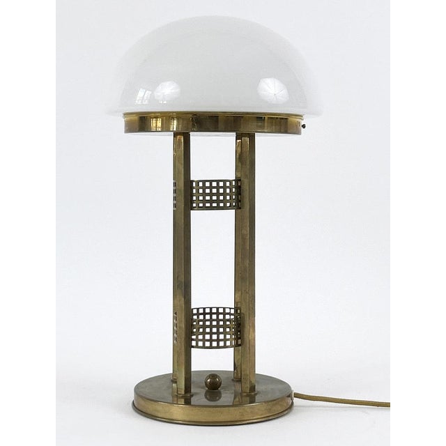 Gold Art Nouveau Brass Table Lamp, Austria, 1980s For Sale - Image 8 of 18