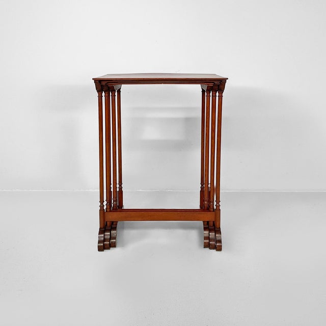 Italian Wooden Nesting Coffee Tables, Late 19th Century, Set of 3 For Sale - Image 4 of 18