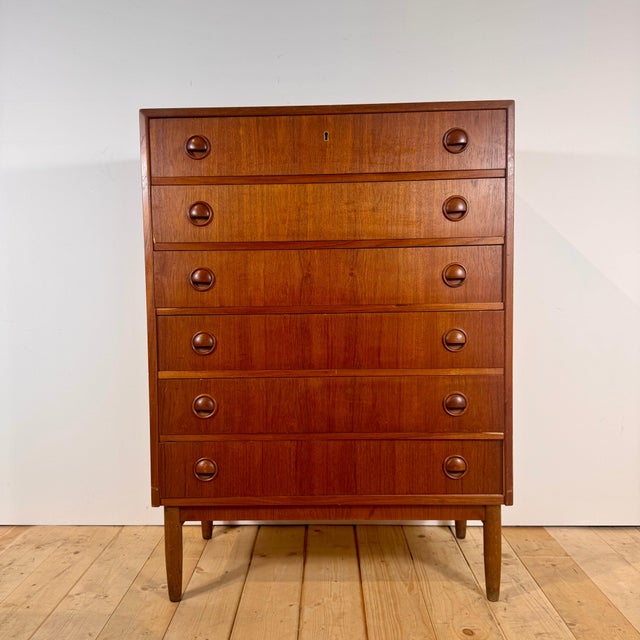 Danish Teak Chest of Drawers, 1960s For Sale - Image 4 of 8