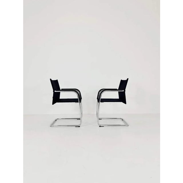 Black Set of Chairs with Chrome and Black Textile by Antonio Citterio For Sale - Image 8 of 11