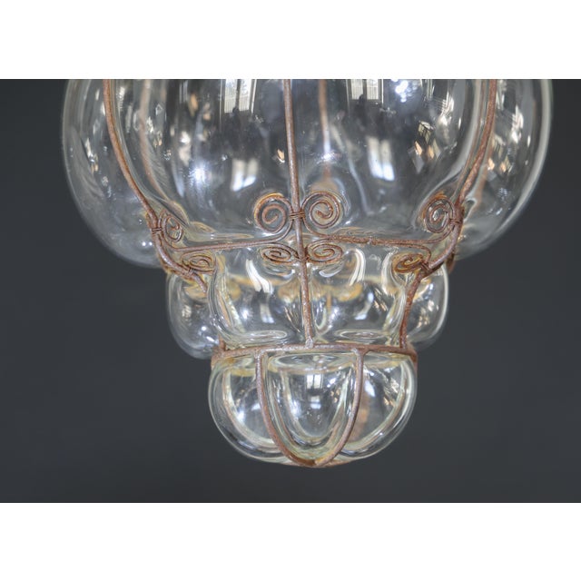 1970s Large Size Transparent Colour Venetian Lantern, Seguso Murano Glass - Set of 2 For Sale - Image 12 of 17