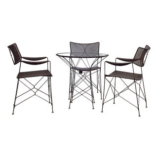 Rattan Dining Set from Yuzuru Yamakawa, Set of For Sale