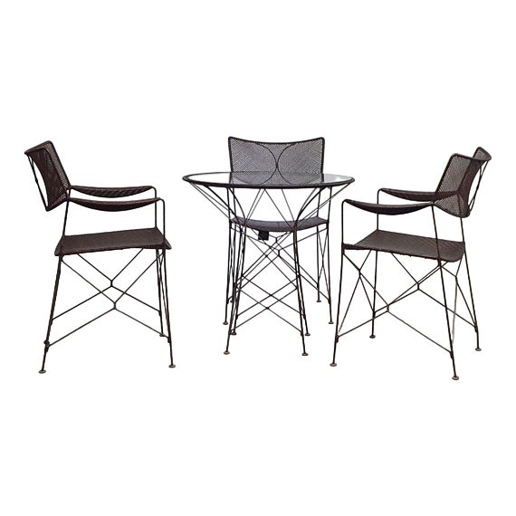 Rattan Dining Set from Yuzuru Yamakawa, Set of For Sale