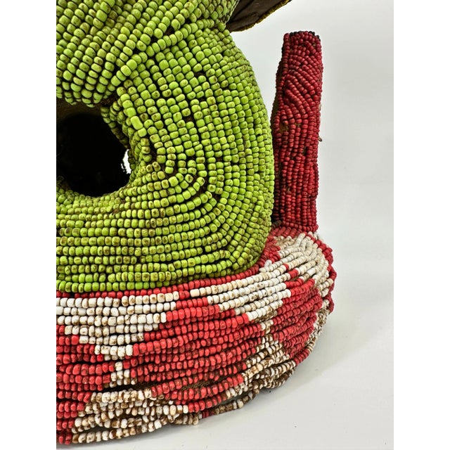 Bamileke Trade Bead Animal Stool For Sale - Image 10 of 12