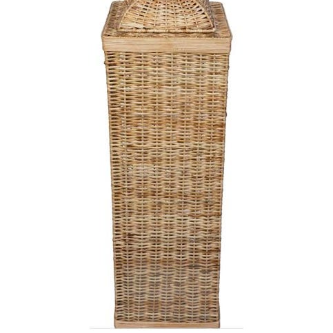 Traditional Square Wicker Pedestal For Sale - Image 3 of 3