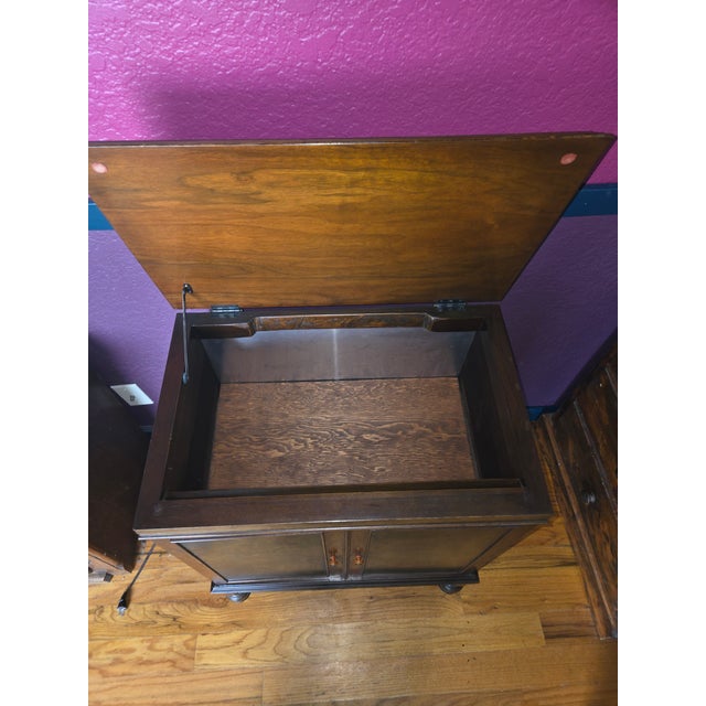 Wood Converted Victrola Cabinet For Sale - Image 7 of 9