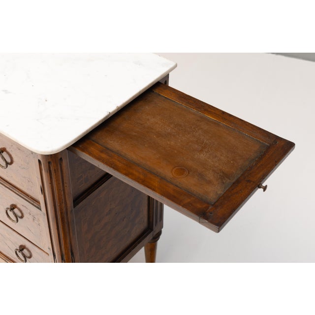 Brown Antique Chest with Marble Top, 1880 For Sale - Image 8 of 10