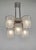 Art Deco Hettier & Vincent French Art Deco Chandelier 1930s - Geometric Glass & Nickeled Bronze For Sale - Image 3 of 13
