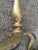 Antique Turned Baluster Brass Fireplace Andirons Fire Dogs - a Pair For Sale - Image 9 of 13