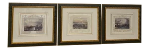 Set of Three "Thames River Views" Framed Prints Late 20th C.