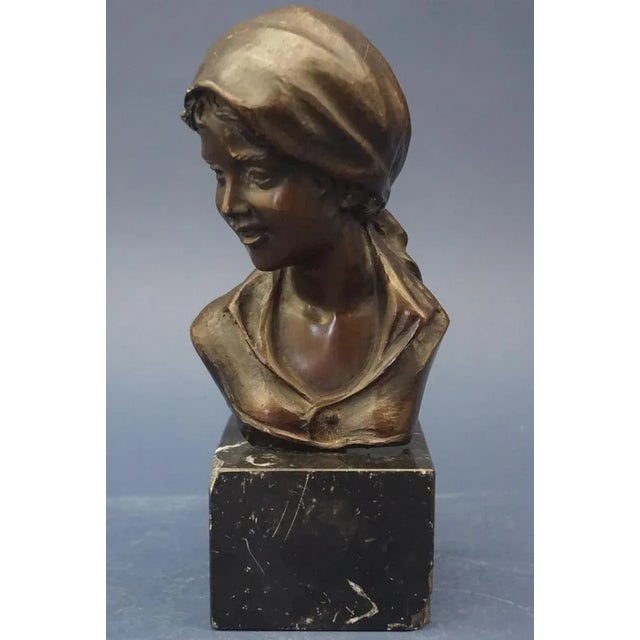 Bronze Bust of Contadinella by Giovanni De Martino, Naples, Italy, Late 1800s For Sale - Image 10 of 16