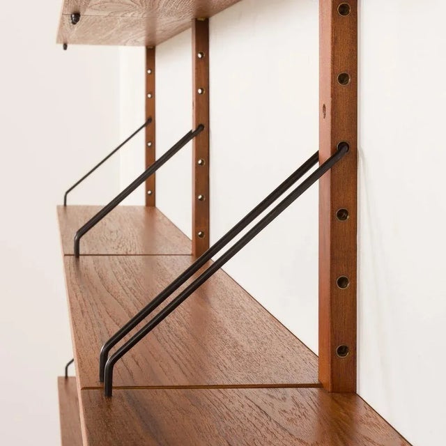 Brown Mid-Century Danish Teak Shelving Unit, 1970s, Set of 18 For Sale - Image 8 of 14