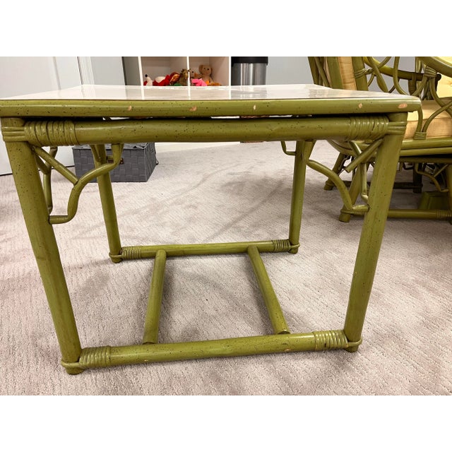 Mid 20th Century Ficks Reed Cane 7-Piece Patio Set For Sale - Image 9 of 12