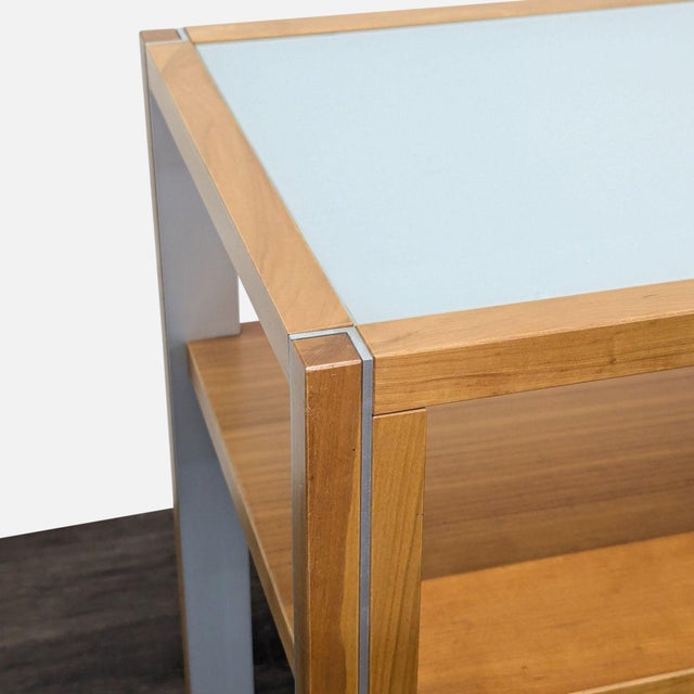 Attributed to Gangso Mobler Glass and Wood Console Table For Sale - Image 11 of 14