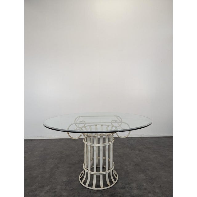 Wrought Iron Garden Table and Chairs, Set of 5 For Sale - Image 10 of 15