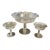 Vintage Pressed Glass Compotes With Ruffled Edge - Set of 3 For Sale