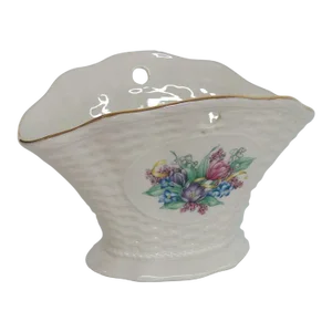 Lenox Basket Weave Spring Bouquet Fan Vase