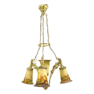 Art Deco Hanging Light from Muller Frères, 1930s For Sale