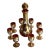 1990s Murano Hand-Made and Hand Painted Decanter and 8 Glass Cup Set in Mint Condition For Sale