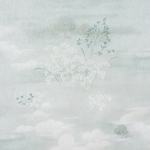 Traditional Schumacher Calm Skies Wallcovering In Sky For Sale - Image 3 of 5