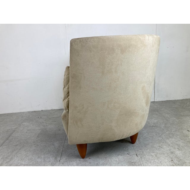 Vintage High Back Lounge Chair attributed to Ligne Roset, 1990s For Sale - Image 6 of 12