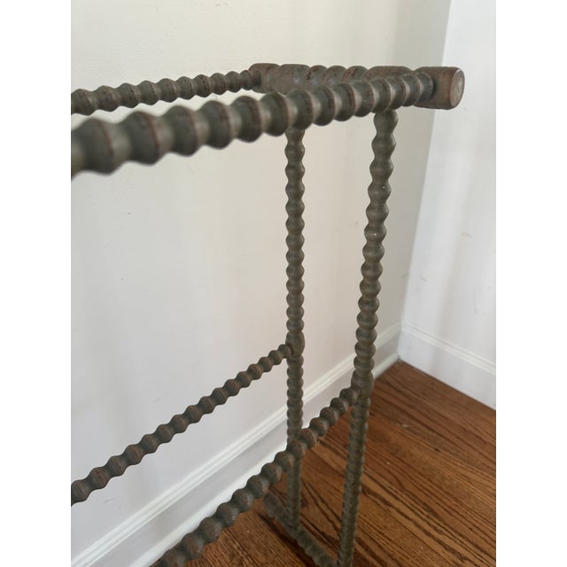 Antique French Country Wood Stick and Ball Herb Drying Rack For Sale - Image 4 of 5