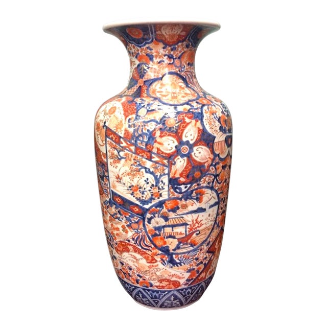 Antique Imari Vase, Meiji Period Floor Vase For Sale