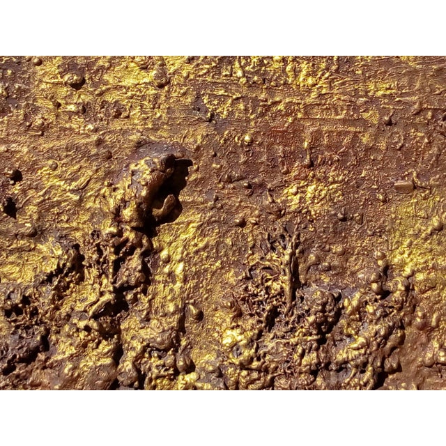 "Cosmogony-the Earth" Contemporary Brutalist Style Natural Color Palette Landscape Painting by Diane Grant For Sale - Image 4 of 10