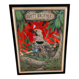 Late 20th Century Framed Limited Edition the Avett Brothers 2022 Tuscaloosa Concert Poster Print